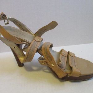 *Tahari Beige Strappy Sandal 'TROY' Slingbacks
